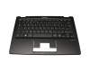 Keyboard incl. topcase DE (german) black/black original suitable for Emdoor NT16H