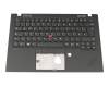 Keyboard incl. topcase DE (german) black/black with backlight and mouse-stick original suitable for Lenovo ThinkPad X1 Carbon 7th Gen (20QD/20QE)