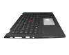 Keyboard incl. topcase DE (german) black/black with backlight and mouse-stick original suitable for Lenovo ThinkPad X13 Yoga (20SY/20SX)