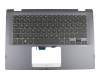 Keyboard incl. topcase DE (german) black/blue with backlight original suitable for Asus VivoBook Flip 14 TP412FA