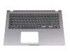 Keyboard incl. topcase DE (german) black/grey original suitable for Asus VivoBook 15 F509UA