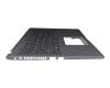 Keyboard incl. topcase DE (german) black/grey with backlight original suitable for Asus VivoBook 15 F509JA