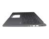 Keyboard incl. topcase DE (german) black/grey with backlight original suitable for Asus VivoBook 15 X509JA