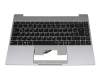 Keyboard incl. topcase DE (german) black/grey with backlight original suitable for Emdoor NS14AR