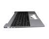 Keyboard incl. topcase DE (german) black/grey with backlight original suitable for Emdoor NS14AR