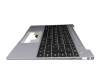 Keyboard incl. topcase DE (german) black/grey with backlight original suitable for Emdoor NS14AR