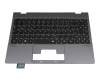 Keyboard incl. topcase DE (german) black/grey with backlight original suitable for Medion Akoya E14413 (W1140T)