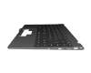 Keyboard incl. topcase DE (german) black/grey with backlight original suitable for Weibu W1140T