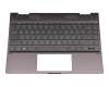 Keyboard incl. topcase DE (german) dark grey/grey with backlight original suitable for HP Envy x360 13-ag0300