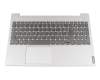 Keyboard incl. topcase DE (german) dark grey/grey with backlight original suitable for Lenovo IdeaPad S340-15IIL (81WL)