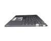 Keyboard incl. topcase DE (german) grey/grey original suitable for Emdoor YM14G