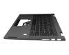 Keyboard incl. topcase DE (german) grey/grey with backlight original suitable for Lenovo IdeaPad Flex 5-14ARE05 (82DF)