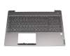 Keyboard incl. topcase DE (german) grey/grey with backlight original suitable for Lenovo IdeaPad S540-15IWL (81NE/81Q1)