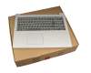 Keyboard incl. topcase DE (german) grey/silver (Fingerprint) original suitable for Lenovo IdeaPad 320-15IKB (80XL/80YE)