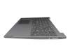 Keyboard incl. topcase DE (german) grey/silver original suitable for Lenovo IdeaPad S145-15IWL (81MV/81S9)