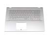 Keyboard incl. topcase DE (german) silver/silver original suitable for Asus VivoBook 17 F712EA