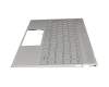 Keyboard incl. topcase DE (german) silver/silver with backlight original suitable for HP Envy 13-ah0600