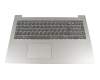 Keyboard incl. topcase FR (french) grey/silver with backlight original suitable for Lenovo IdeaPad 320-15IKBRN (81BG/81BT)