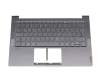 L1CZ17G0238 original Lenovo keyboard incl. topcase DE (german) grey/grey with backlight