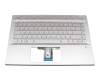 L26424-041 original HP keyboard incl. topcase DE (german) silver/silver with backlight