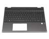 L46811-BG1 original HP keyboard incl. topcase CH (swiss) black/black with backlight