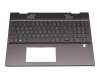 L47470-041 original HP keyboard incl. topcase DE (german) grey/anthracite with backlight