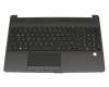 L53739-041 original HP keyboard incl. topcase DE (german) black/black (Fingerprint)