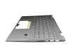 L85716-041 original HP keyboard incl. topcase DE (german) silver/silver with backlight Fingerprint / backlight