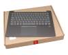 LCM17J66D0J686 original Chicony keyboard incl. topcase DE (german) grey/grey with backlight (fingerprint)