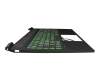 M09282-041 original HP keyboard incl. topcase DE (german) black/green/black with backlight