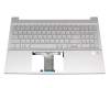 M14596-041 original HP keyboard incl. topcase DE (german) silver/silver with backlight