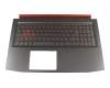 NKI151306M original Acer keyboard incl. topcase DE (german) black/red/black with backlight (Nvidia 1050)