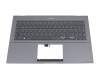 NSK-W4ABQ original Darfon keyboard incl. topcase DE (german) grey/grey with backlight