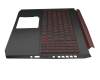 PK132K11A11 original Acer keyboard incl. topcase DE (german) black/black/red with backlight