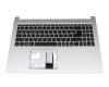 PK132WV1B13 original Acer keyboard incl. topcase DE (german) black/silver with backlight