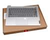 PK37B012R00 original Lenovo keyboard incl. topcase DE (german) grey/silver with backlight