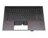 SJP46G3ETATP40 original HP keyboard incl. topcase DE (german) black/black with backlight (Mica Silver Aluminium)