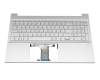 SP5CD045B241 original HP keyboard incl. topcase DE (german) silver/silver with backlight