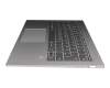 V163420AK1-GR original Sunrex keyboard incl. topcase DE (german) grey/silver with backlight