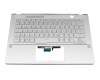 V192426IE1 original Sunrex keyboard incl. topcase DE (german) silver/silver with backlight